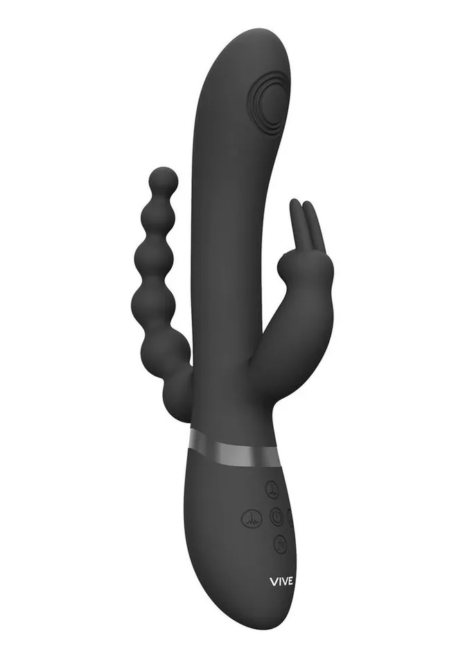 Vive by Shots Vibrators Vive Rini Rechargeable Silicone Pulse Wave and Vibrating Double Penetration Rabbit