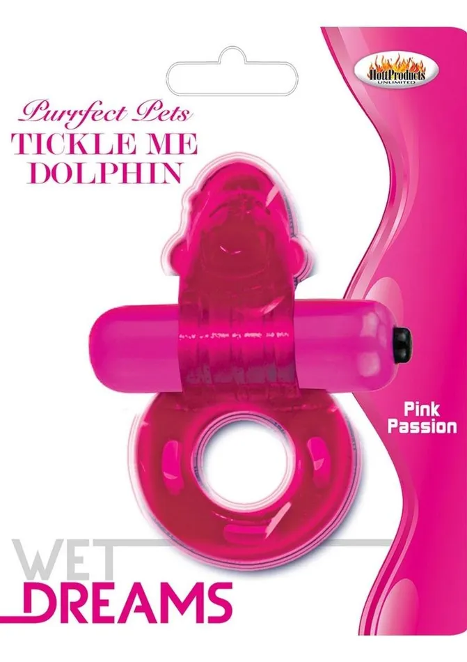 Wet Dreams Female Sex Toys Purrfect Pets Tickle Me Dolphin Silicone Stimulator with Vibrating Bullet