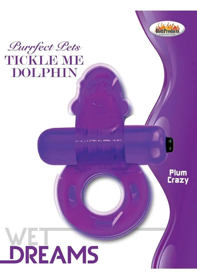 Wet Dreams Female Sex Toys Purrfect Pets Tickle Me Dolphin Silicone Stimulator with Vibrating Bullet