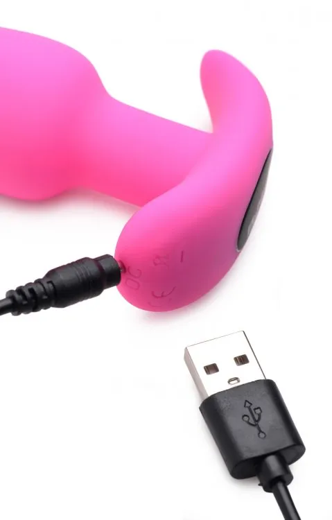 XR Brands Bang Male Sex Toys 21x Silicone Butt Plug With Remote Pink XR Brands Bang Male Sex Toys 21x Silicone Butt Plug With Remote Pink